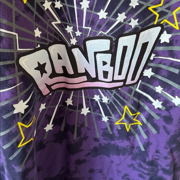 Purple Graphic RANBOO T shirt M - Picture 2 of 5